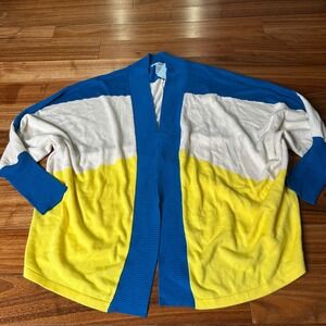 Heather B‎ Women's Open Front Cardigan Sweater XXL color block